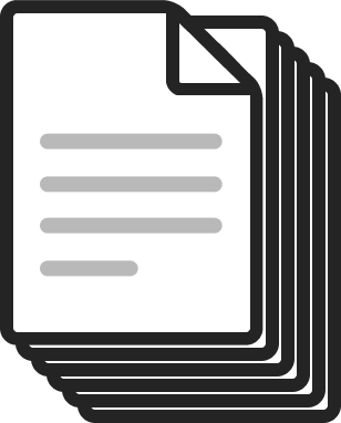 重なった書類のアイコンです。